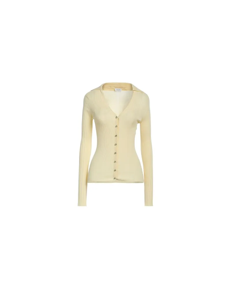 Lanvin STRICKWAREN - Strickjackenauf YOOX.COM Pastellgelb