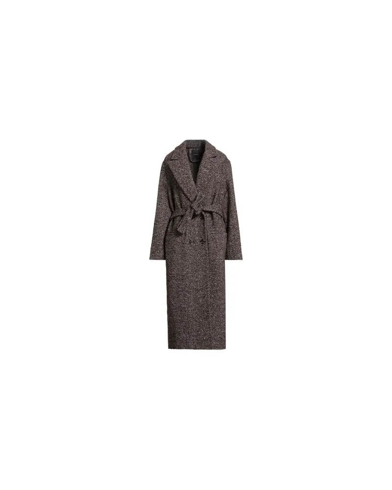 Pinko JACKEN & MÄNTEL - Mäntelauf YOOX.COM Dunkelbraun