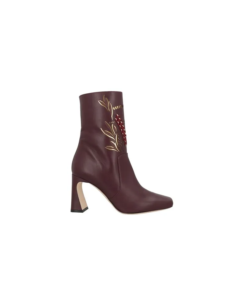 Alberta Ferretti SCHUHE - Stiefelettenauf YOOX.COM Bordeaux