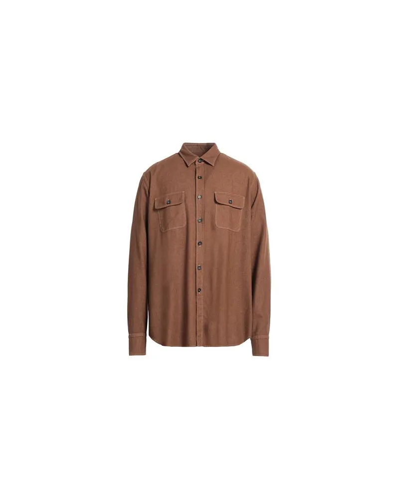 Alessandro Gherardi TOPS - Jeanshemdenauf YOOX.COM Braun