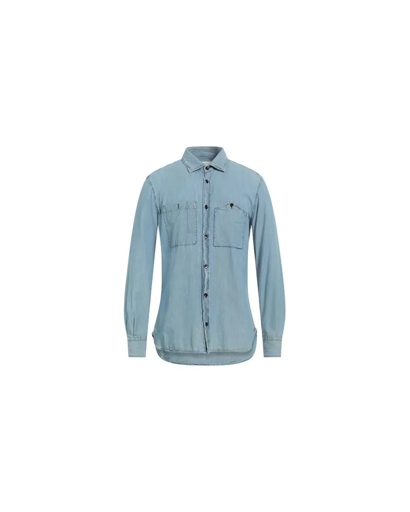 Glanshirt TOPS - Jeanshemdenauf YOOX.COM Blau