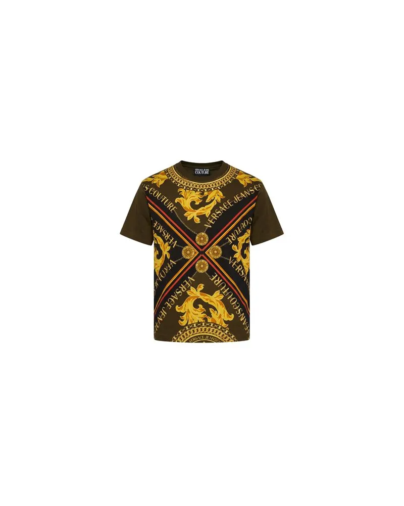 Versace Jeans TOPS - T-shirtsauf YOOX.COM Militärgrün