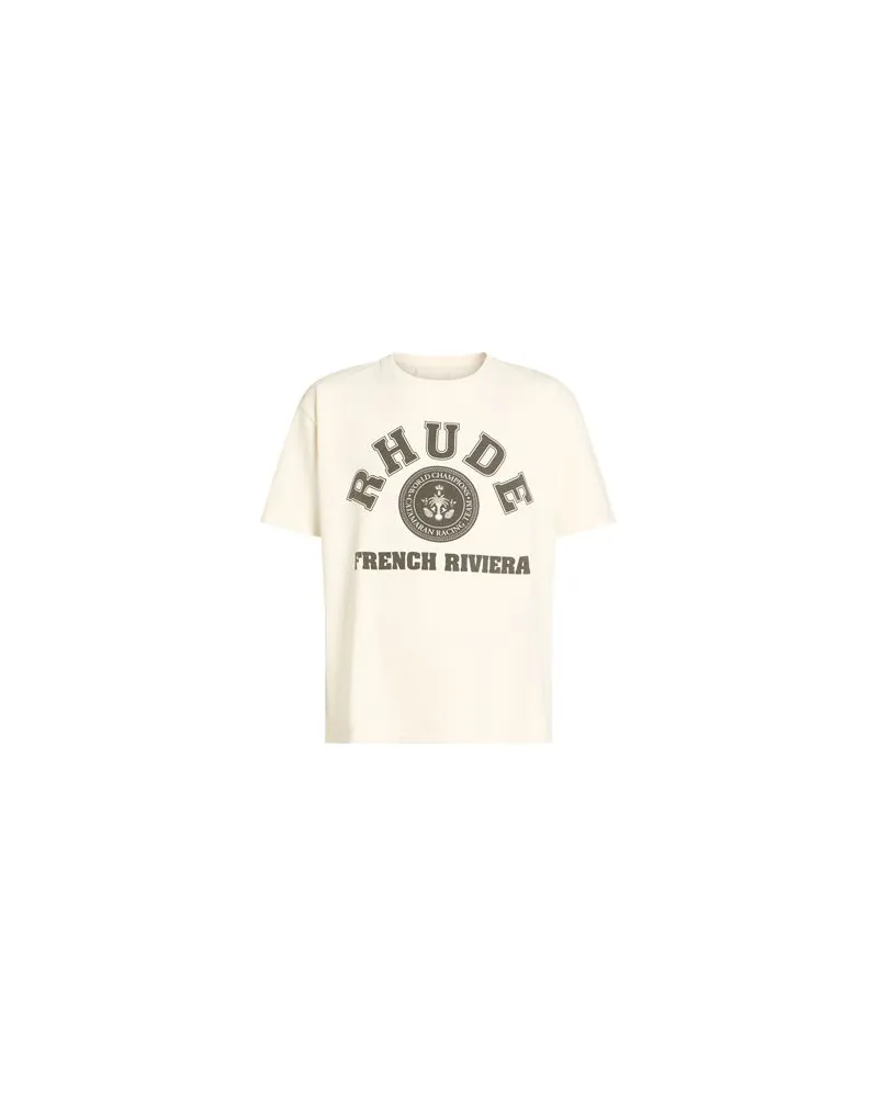 RHUDE TOPS - T-shirtsauf YOOX.COM Cremeweiß
