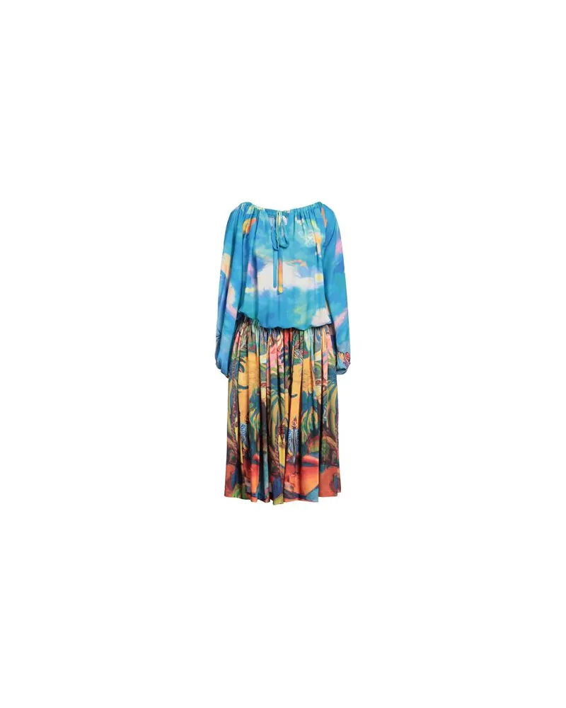 Stella Jean KLEIDER - Midi-Kleiderauf YOOX.COM Azurblau