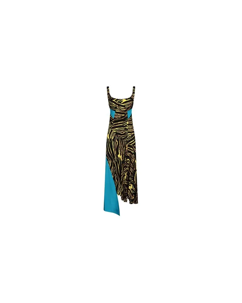 Marine Serre KLEIDER - Midi-Kleiderauf YOOX.COM Gelb