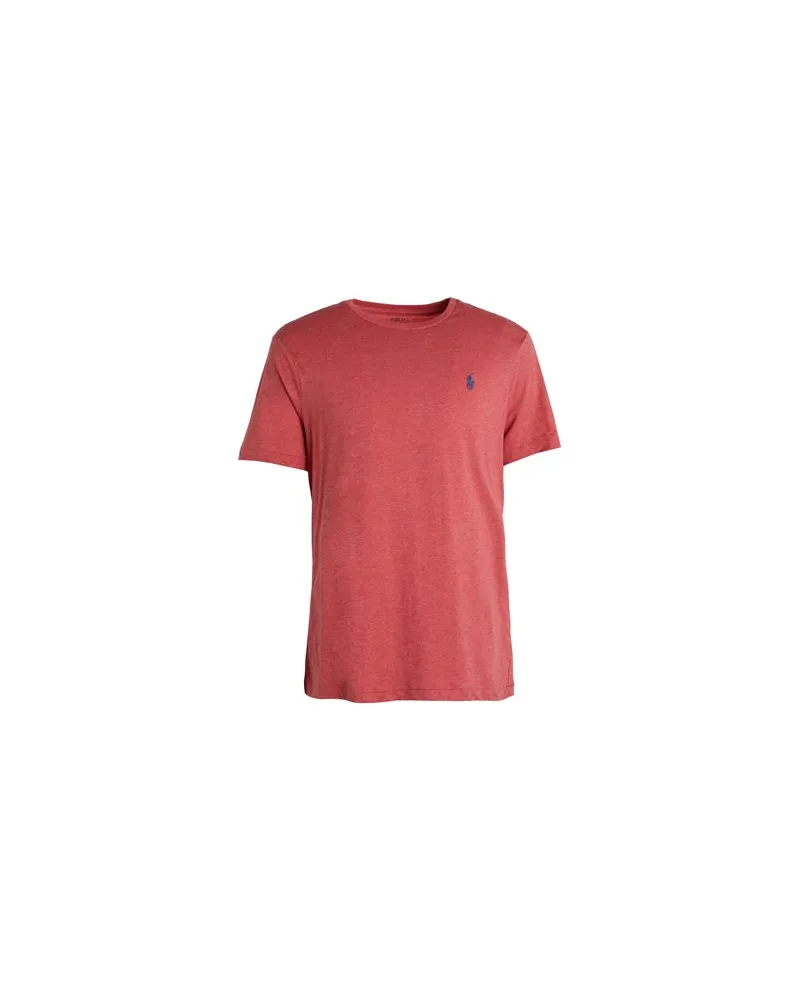 Ralph Lauren CUSTOM SLIM CREWNECK T-SHIRT   - TOPS - T-shirtsauf YOOX.COM Ziegelrot