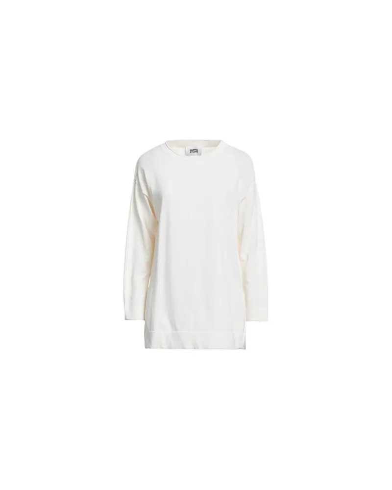 Alpha Studio STRICKWAREN - Pulloverauf YOOX.COM Weiß