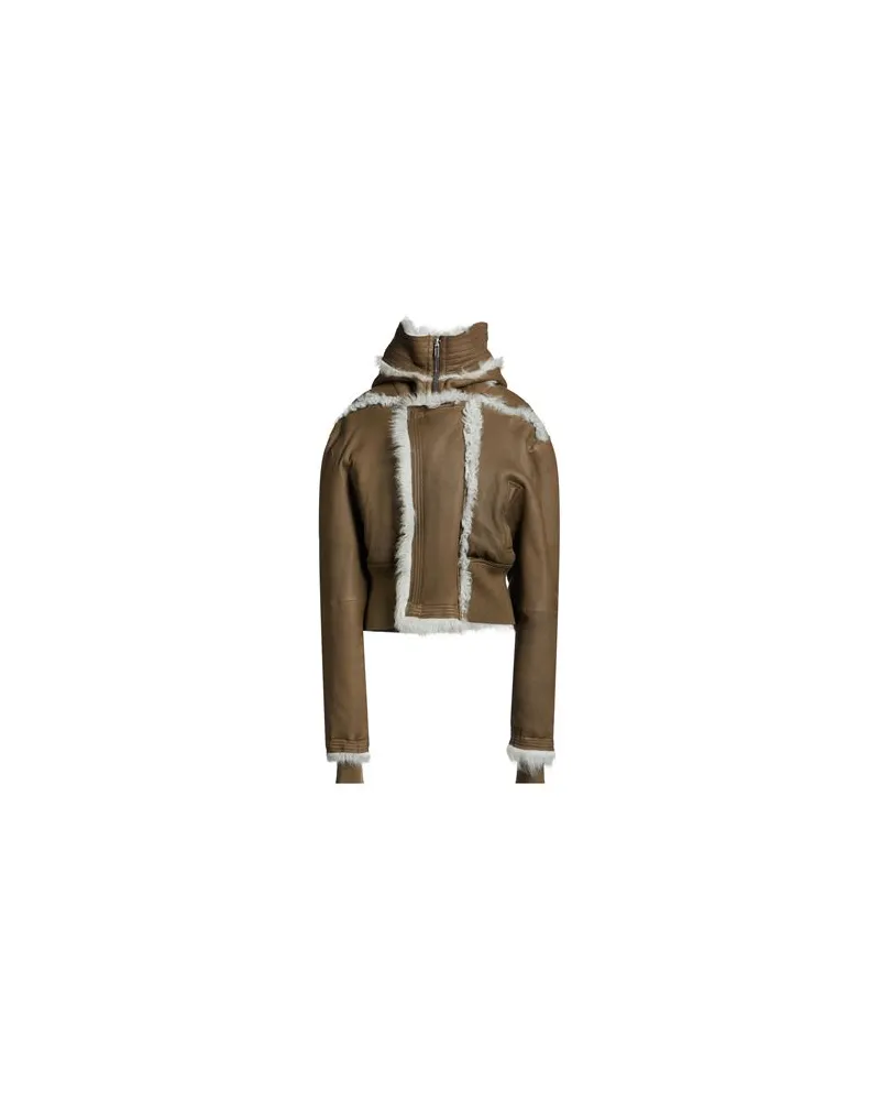 Rick Owens JACKEN & MÄNTEL - Shearling- & Kunstfellauf YOOX.COM Militärgrün