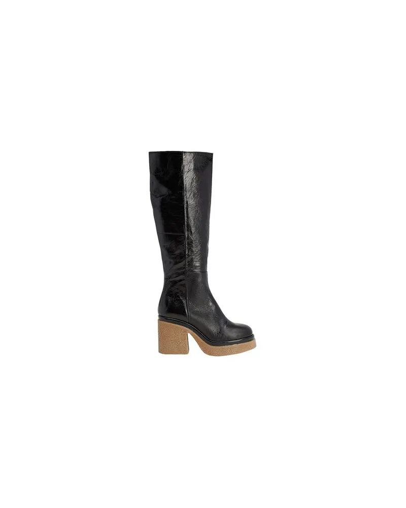 8 by Yoox NAPLAK PLATFORM TALL BOOTS - SCHUHE - Stiefelauf YOOX.COM Schwarz