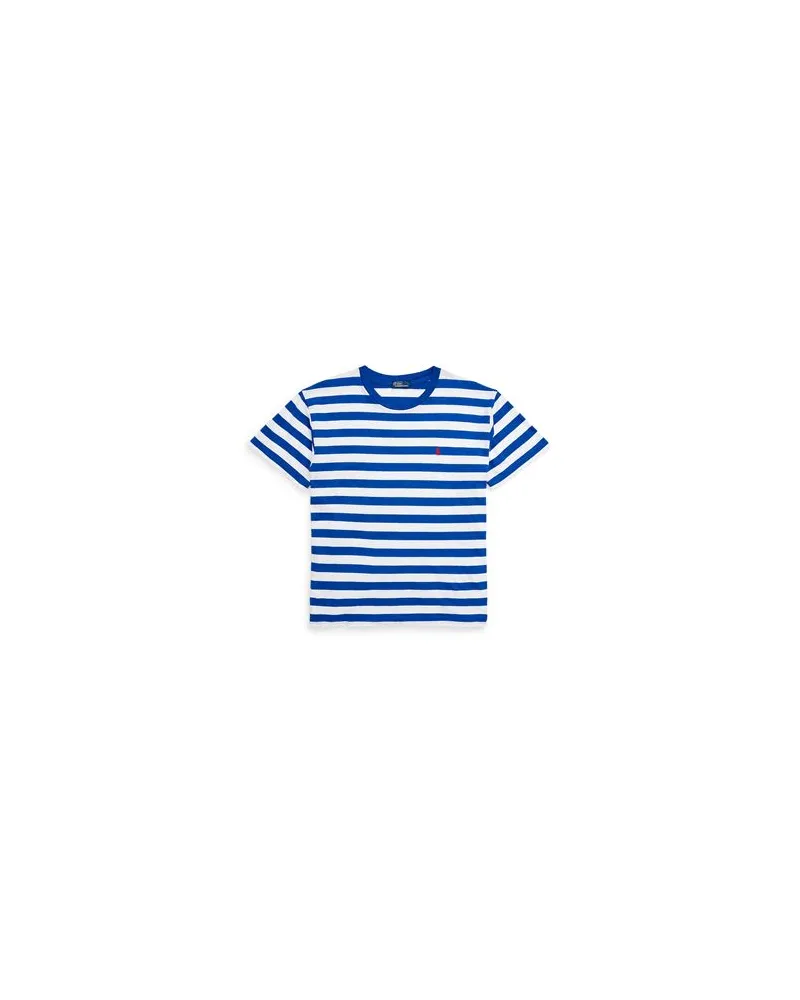 Ralph Lauren STRIPED COTTON JERSEY CREWNECK TEE   - TOPS - T-shirtsauf YOOX.COM Königsblau