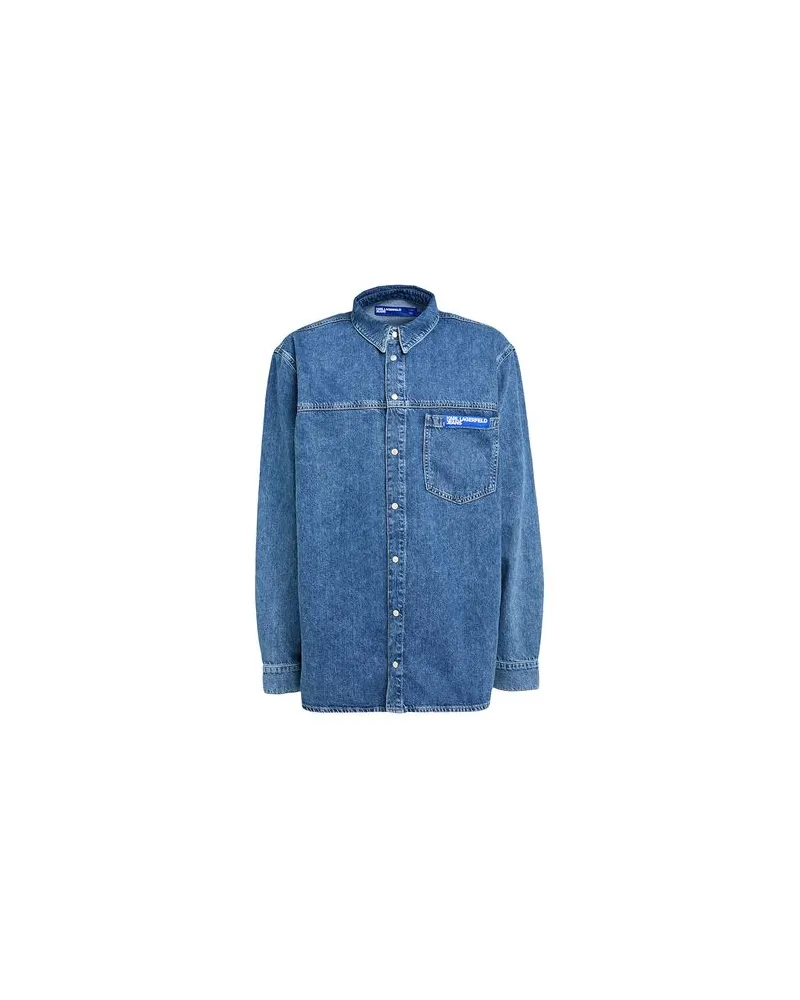 Karl Lagerfeld TOPS - Jeanshemdenauf YOOX.COM Blau