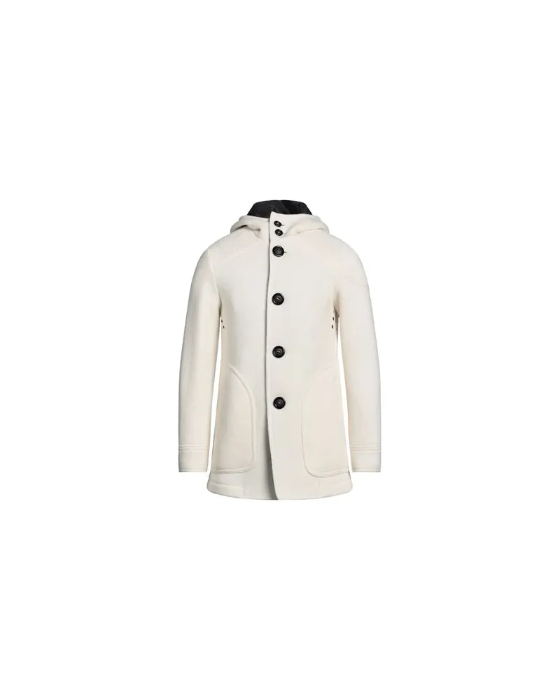 Vintage De Luxe JACKEN & MÄNTEL - Mäntelauf YOOX.COM Cremeweiß