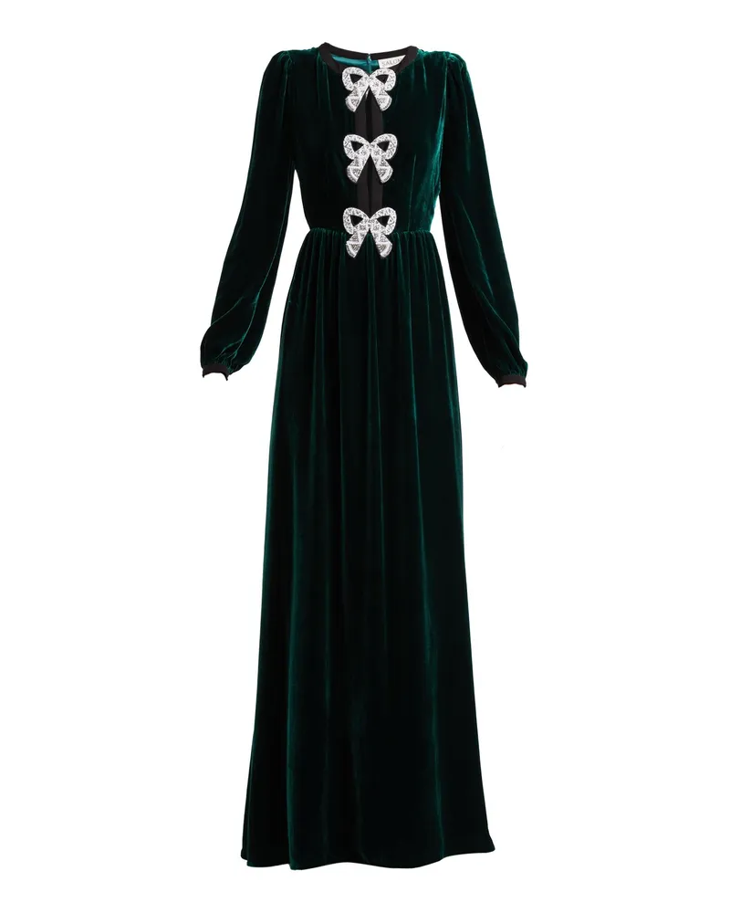 Saloni Maxi-Kleid Dunkelgrün