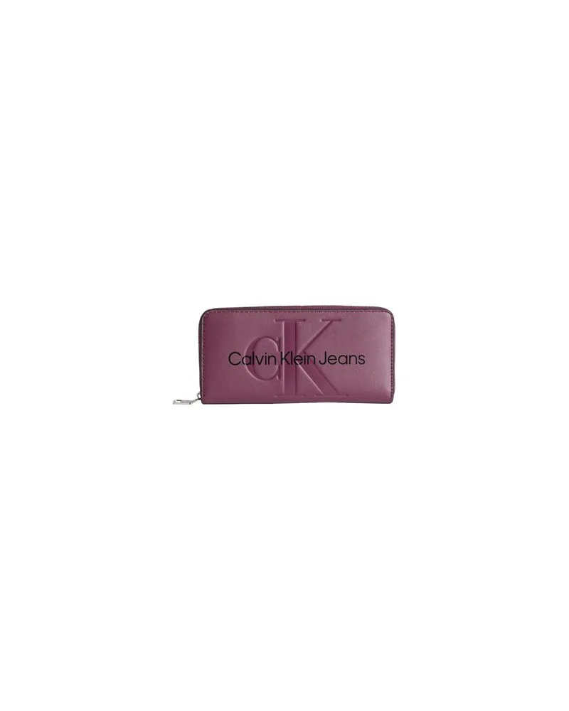 Calvin Klein zip around - Kleinlederwaren - Brieftaschenauf YOOX.COM Purpur