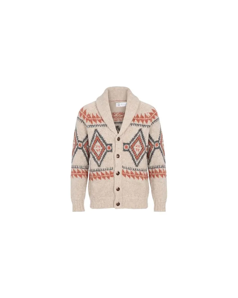Brunello Cucinelli STRICKWAREN - Strickjackenauf YOOX.COM Hellgrau