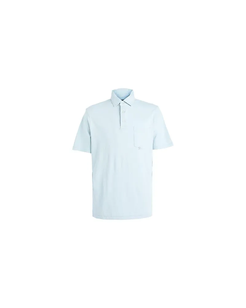 Ralph Lauren CLASSIC FIT COTTON-LINEN POLO SHIRT  - TOPS - Poloshirtsauf YOOX.COM Himmelblau