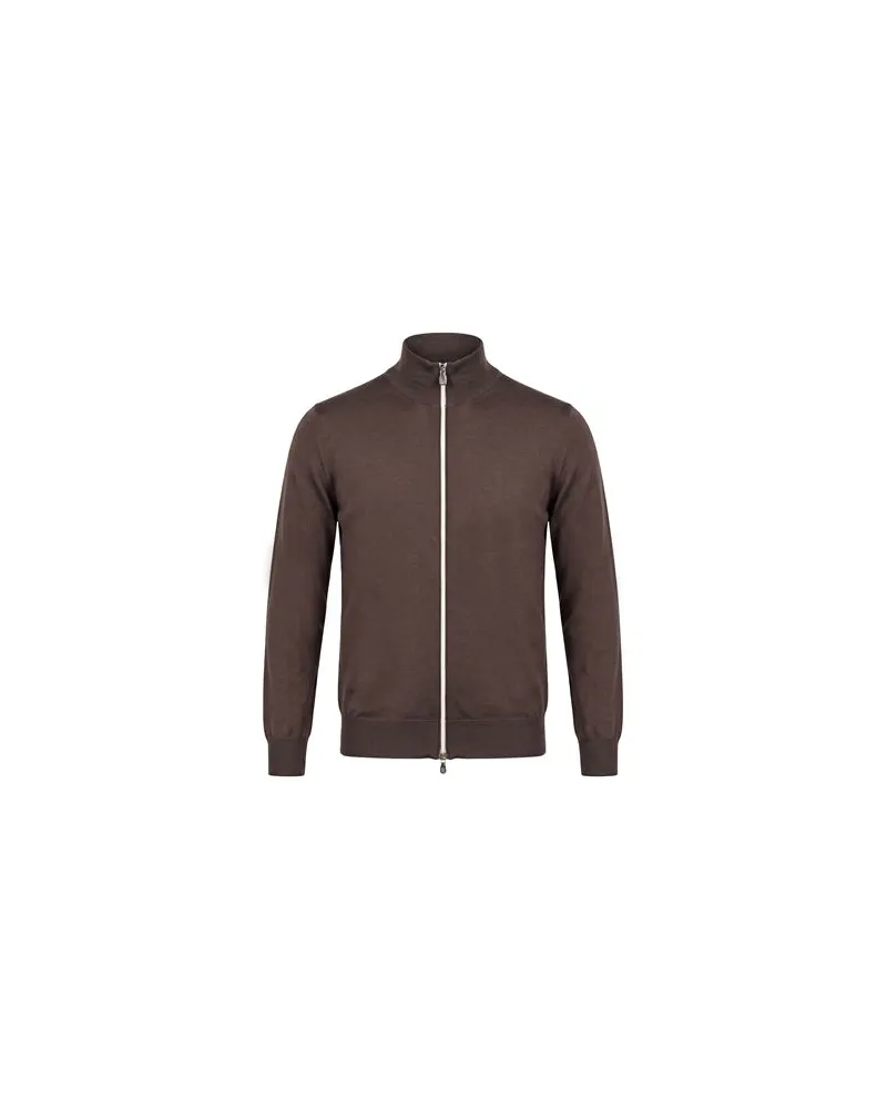 Brunello Cucinelli STRICKWAREN - Strickjackenauf YOOX.COM Dunkelbraun