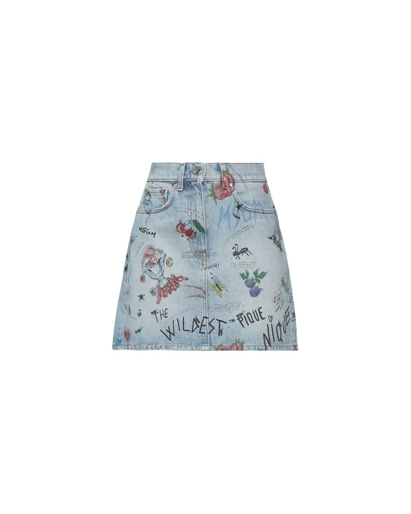 MSGM HOSEN & RÖCKE - Jeansröckeauf YOOX.COM Blau