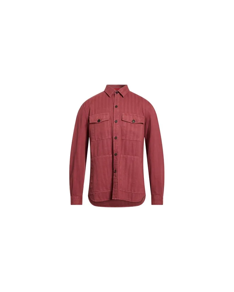Isaia TOPS - Hemdenauf YOOX.COM Rostrot