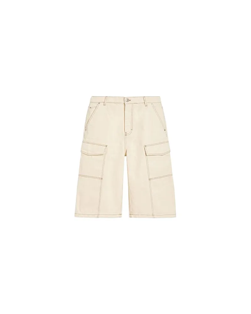 AMI Paris HOSEN & RÖCKE - Jeansshortsauf YOOX.COM Cremeweiß