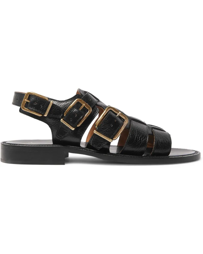 Dries van Noten Sandale Schwarz