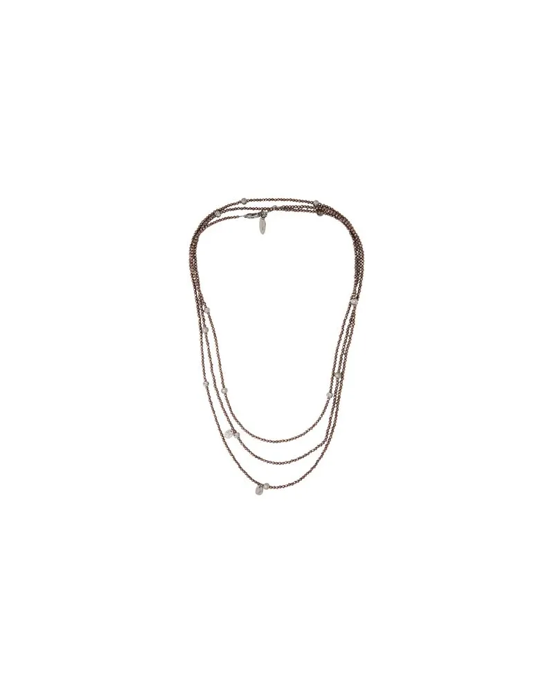 Brunello Cucinelli SCHMUCK und UHREN - Halskettenauf YOOX.COM Dunkelbraun