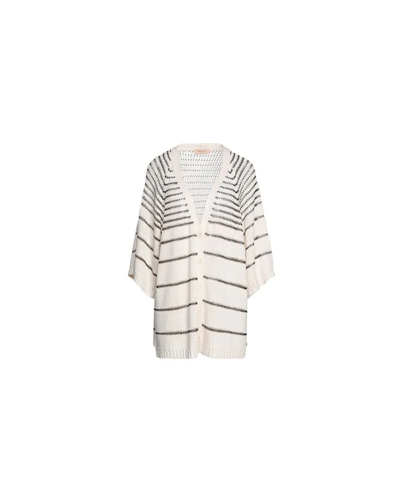 Twin-Set STRICKWAREN - Strickjackenauf YOOX.COM Elfenbein