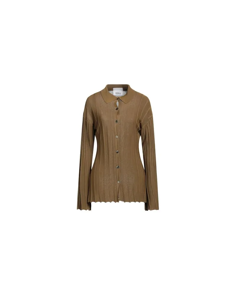 Erika Cavallini STRICKWAREN - Strickjackenauf YOOX.COM Khaki