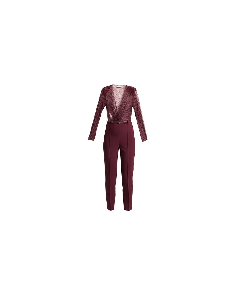 Elisabetta Franchi OVERALLS - Jumpsuitsauf YOOX.COM Bordeaux