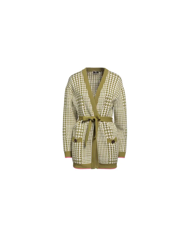 Elisabetta Franchi STRICKWAREN - Strickjackenauf YOOX.COM Militärgrün