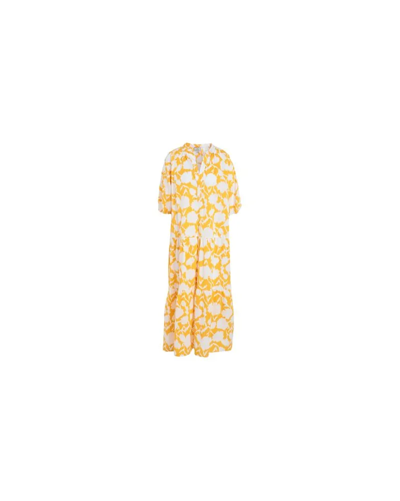 Woolrich PRINTED POPLIN DRESS   - KLEIDER - Midi-Kleiderauf YOOX.COM Pfirsich