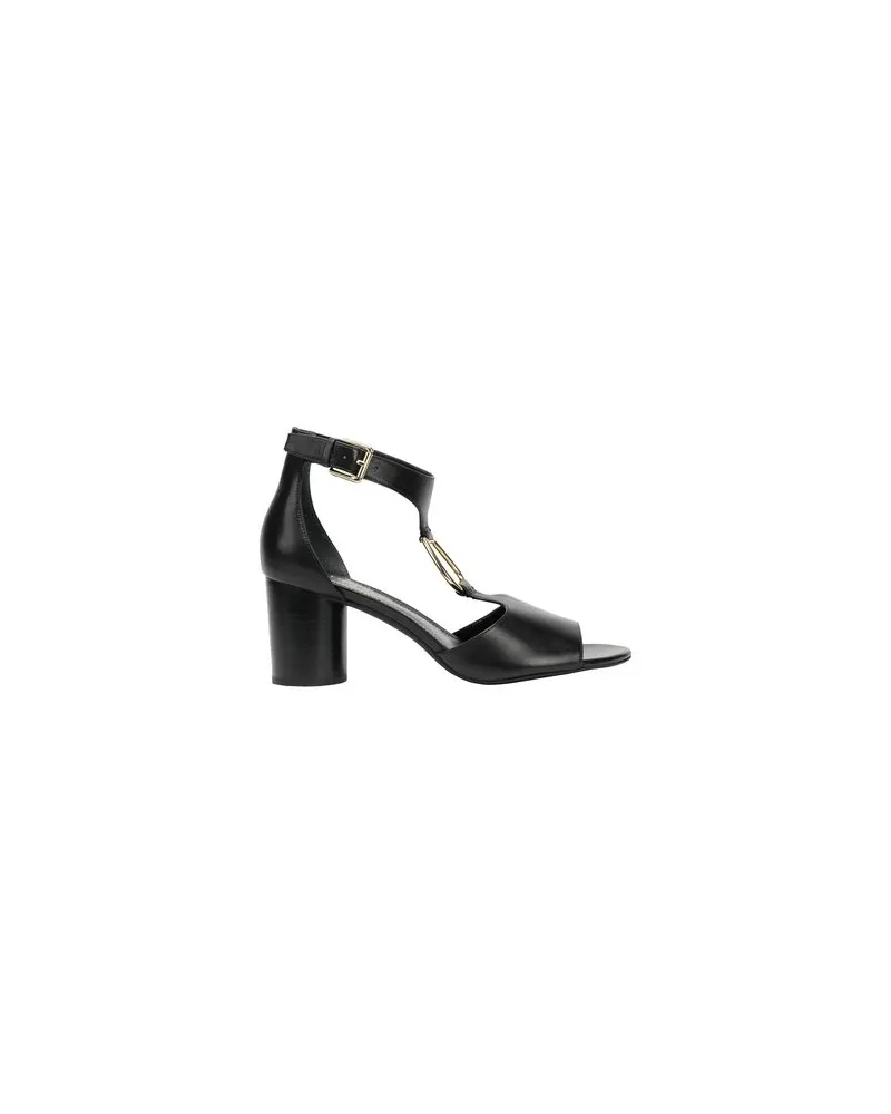 Ralph Lauren ELESIA LEATHER SANDAL - SCHUHE - Sandalenauf YOOX.COM Schwarz
