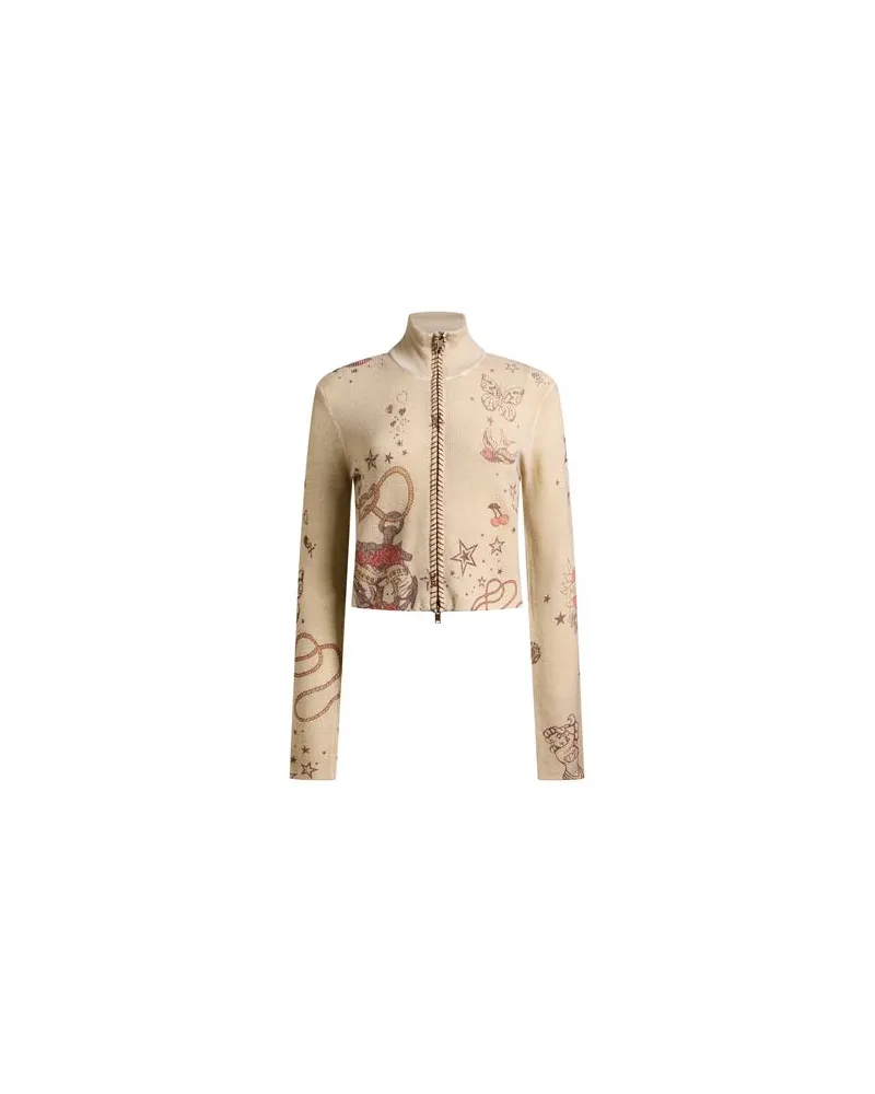 Guess STRICKWAREN - Strickjackenauf YOOX.COM Sand