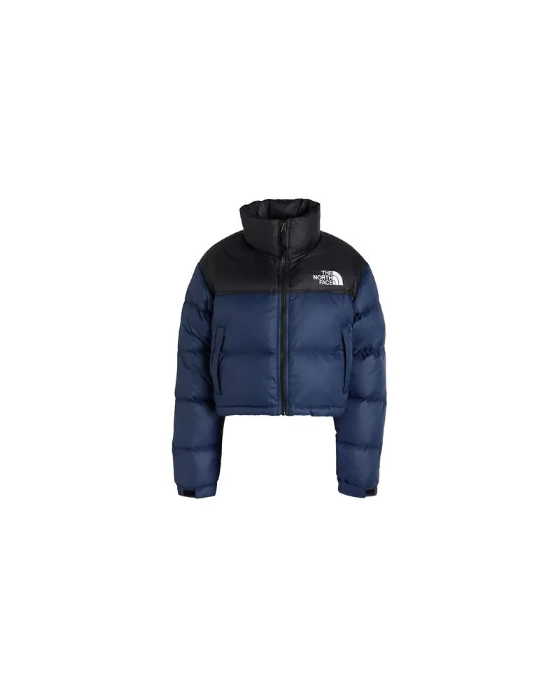 The North Face W NUPTSE SHORT JACKET  - JACKEN & MÄNTEL - Pufferjacken & Daunenjackenauf YOOX.COM Marineblau