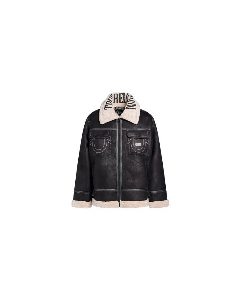 True Religion JACKEN & MÄNTEL - Shearling- & Kunstfellauf YOOX.COM Schwarz