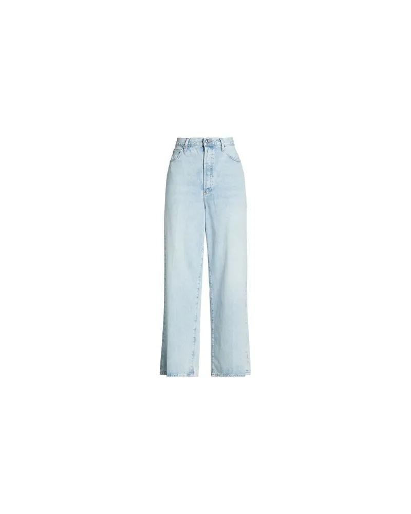 Frame Denim LE LOW BAGGY WIDE LEG - HOSEN & RÖCKE - Jeanshosenauf YOOX.COM Blau