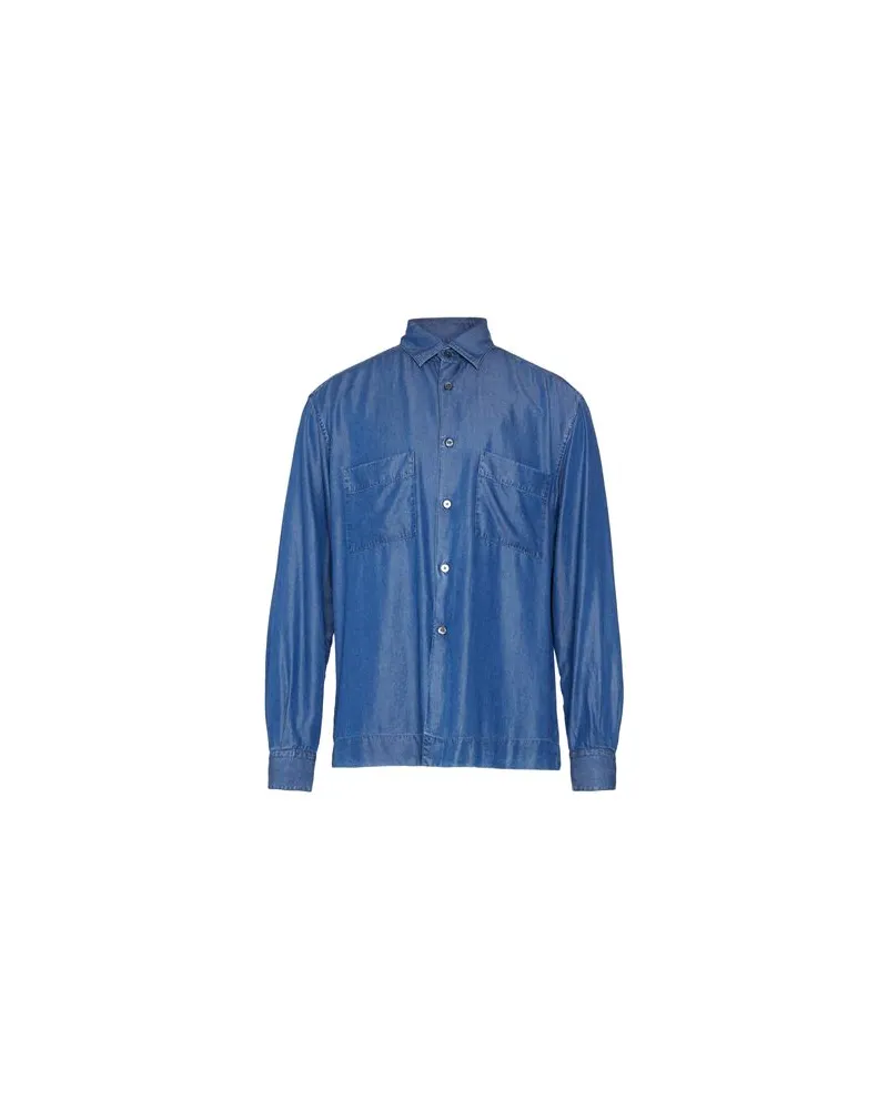 XACUS TOPS - Jeanshemdenauf YOOX.COM Blau