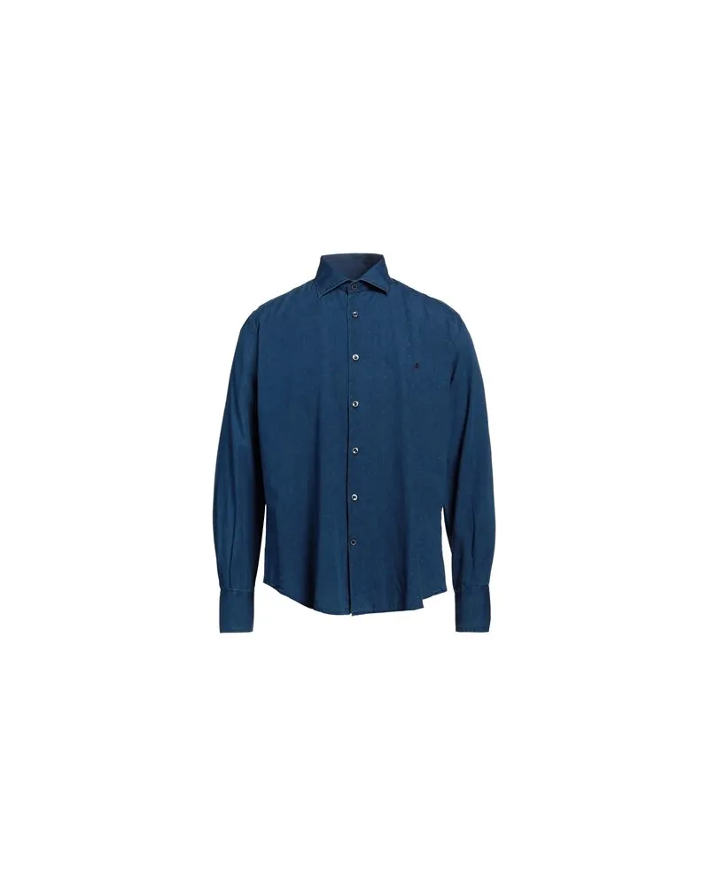 Brooksfield TOPS - Jeanshemdenauf YOOX.COM Blau