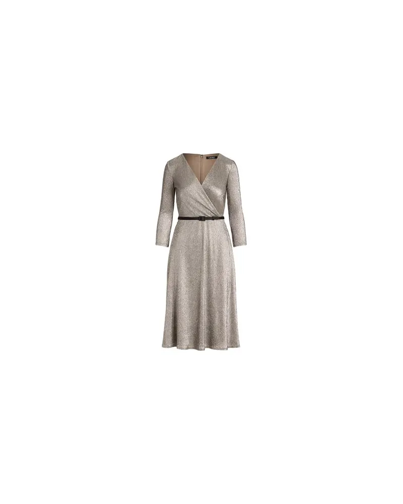 Ralph Lauren METALLIC BODRE DRESS  - KLEIDER - Midi-Kleiderauf YOOX.COM Bronze