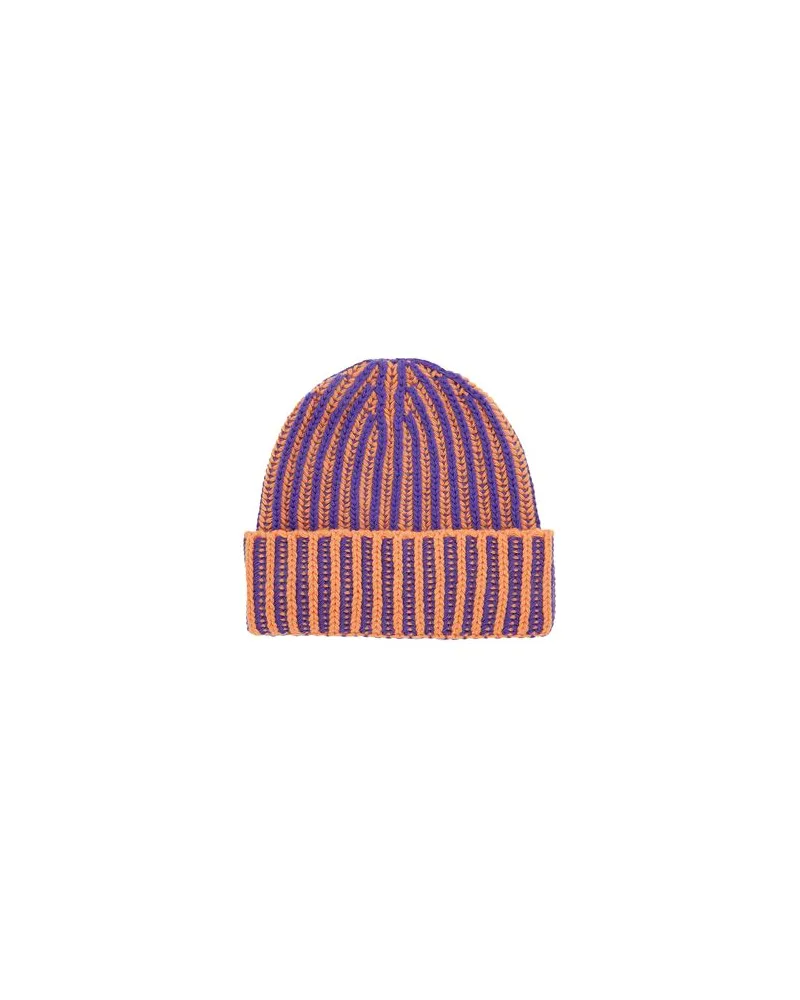 8 by Yoox RECYCLED WOOL BICOLOR BEANIE  - ACCESSOIRES - Mützen & Hüteauf YOOX.COM Violett
