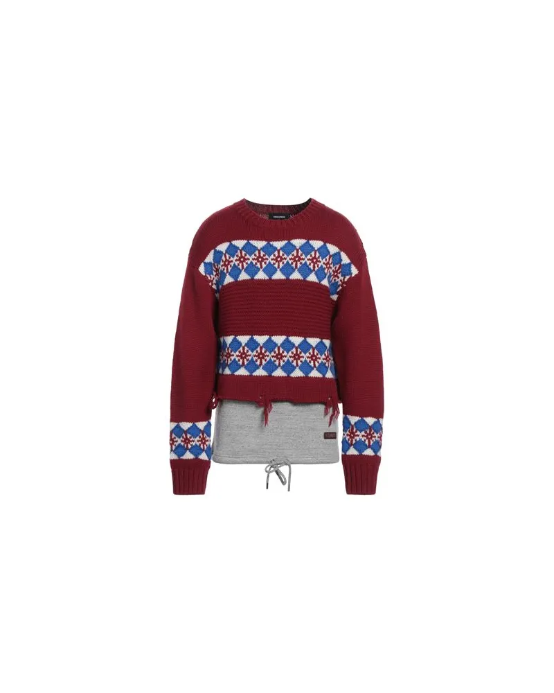 Dsquared2 STRICKWAREN - Pulloverauf YOOX.COM Ziegelrot