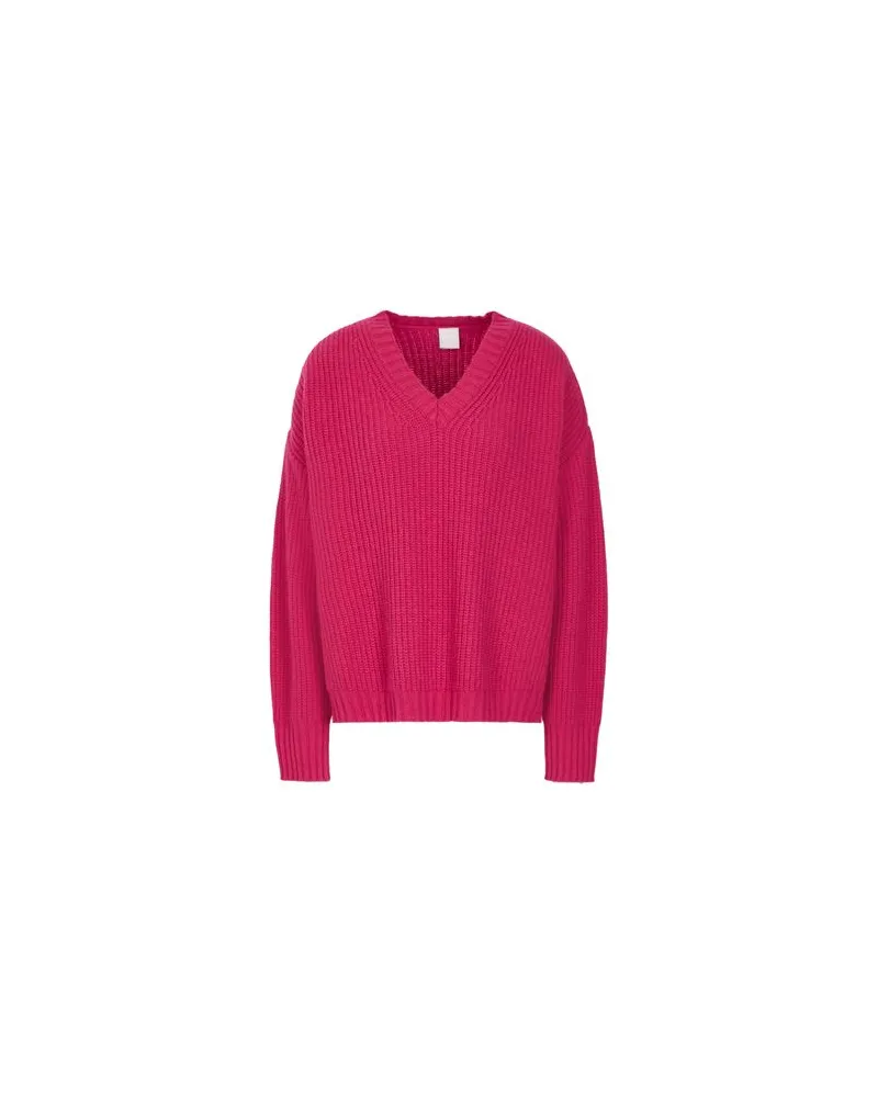 8 by Yoox KNIT V-NECK SWEATER  - STRICKWAREN - Pulloverauf YOOX.COM Fuchsia