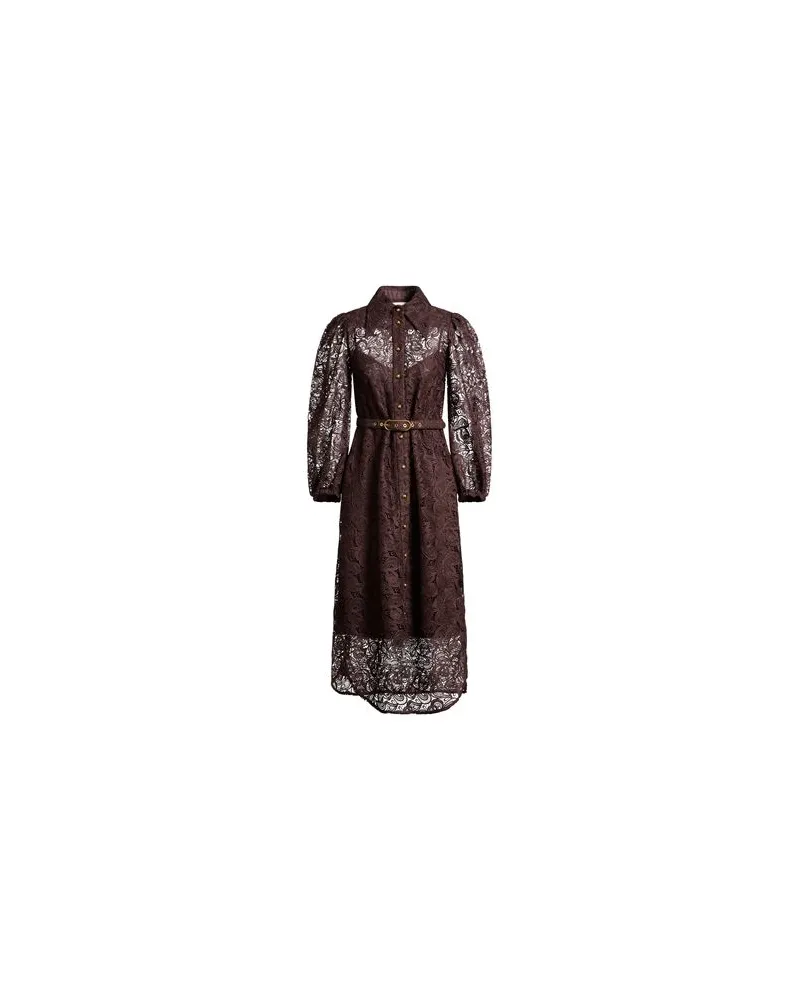 Zimmermann KLEIDER - Midi-Kleiderauf YOOX.COM Schokobraun