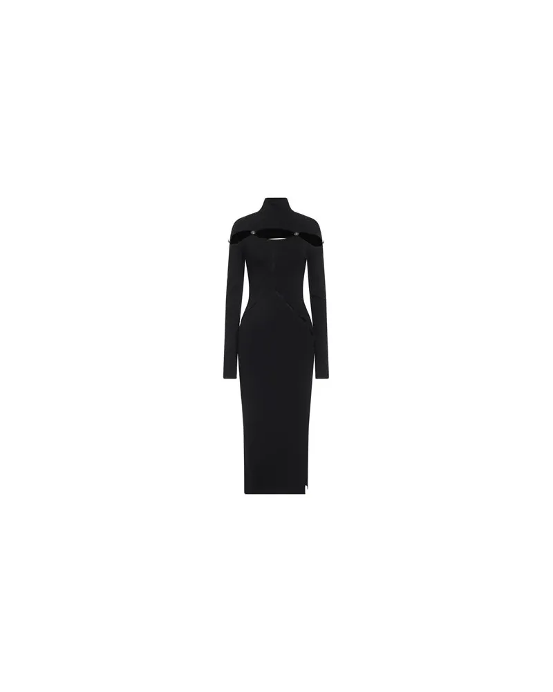 Versace Jeans KLEIDER - Midi-Kleiderauf YOOX.COM Schwarz
