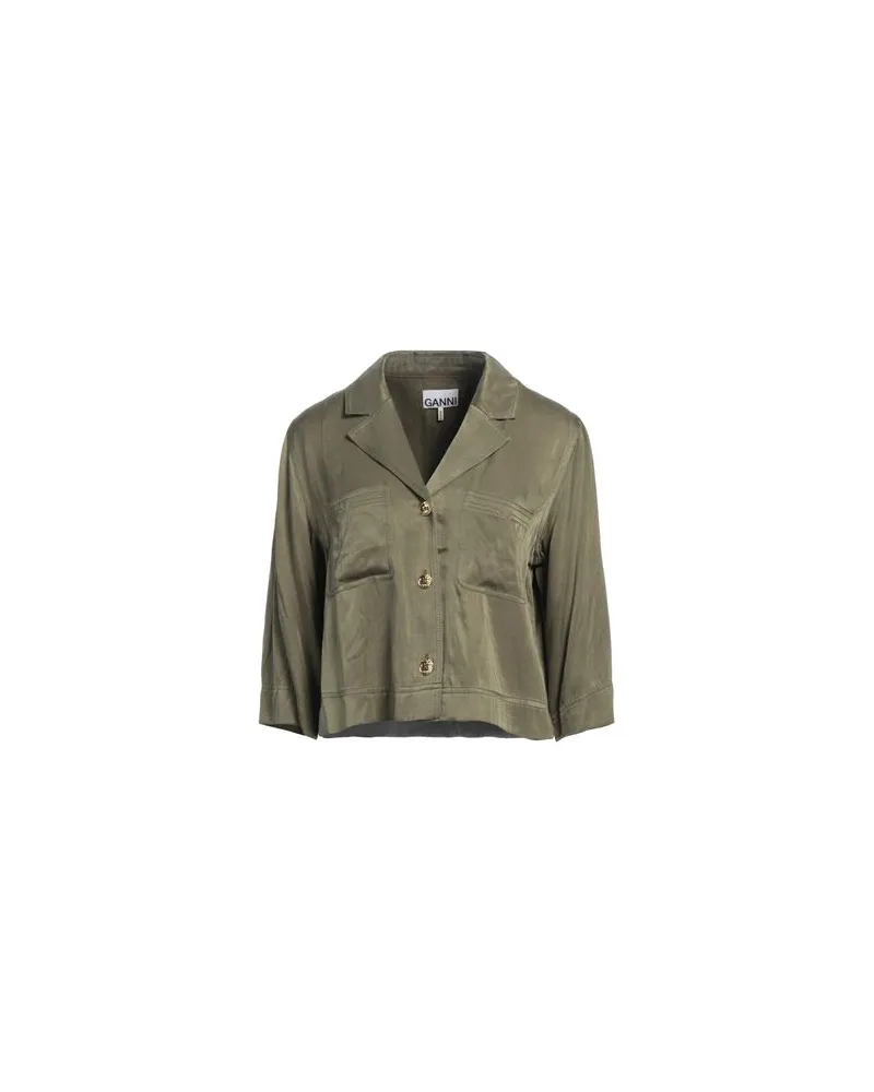 Ganni TOPS - Hemdenauf YOOX.COM Militärgrün