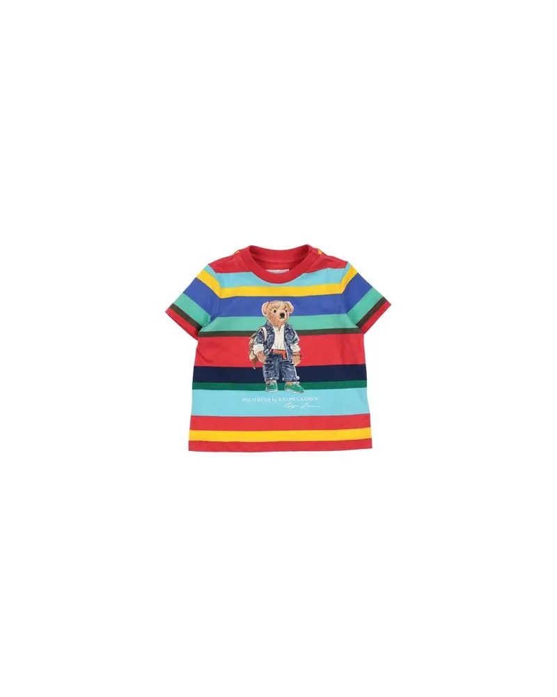 Ralph Lauren Polo Bear Striped Cotton Jersey Tee  - TOPS - T-shirtsauf YOOX.COM Tomatenrot