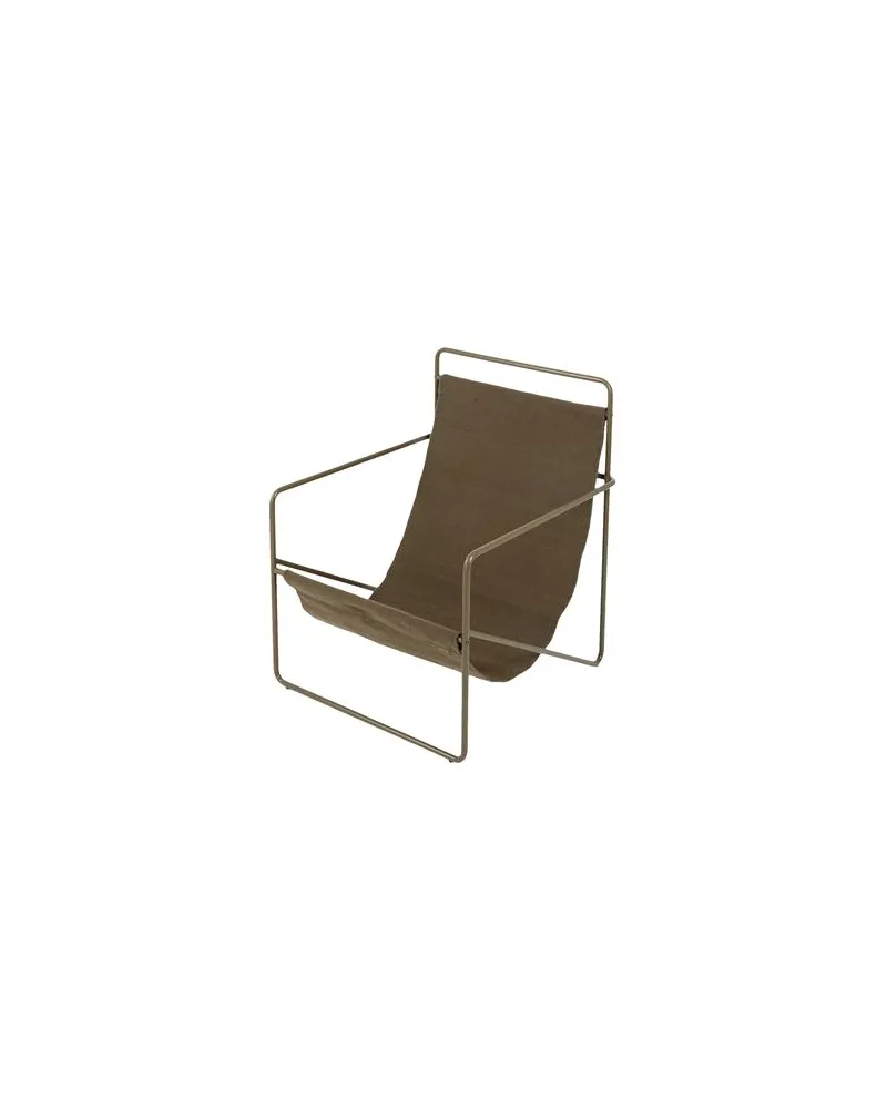 ferm LIVING DESERT LOUNGE CHAIR   - MÖBEL - Stühle und Sitzbänkeauf YOOX.COM Militärgrün
