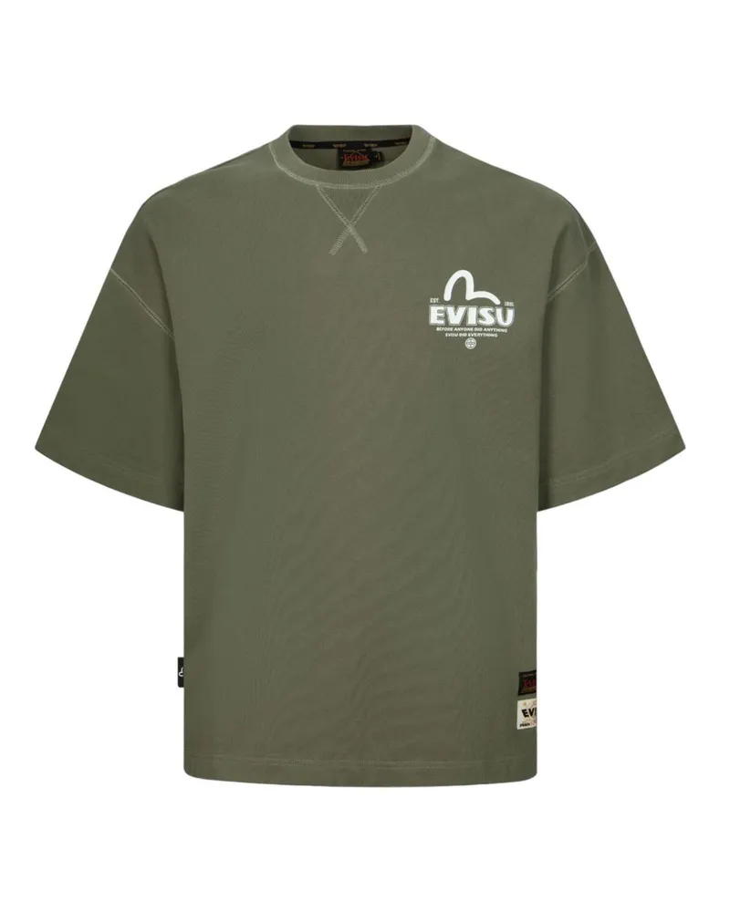 Evisu T-shirts Militärgrün