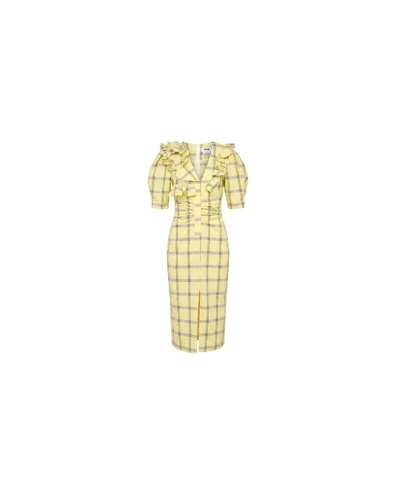 MSGM KLEIDER - Midi-Kleiderauf YOOX.COM Gelb