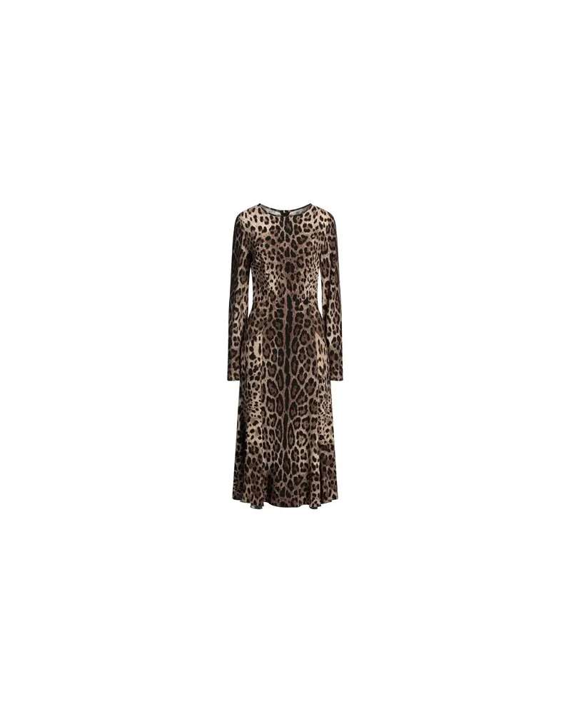 Dolce & Gabbana KLEIDER - Midi-Kleiderauf YOOX.COM Braun